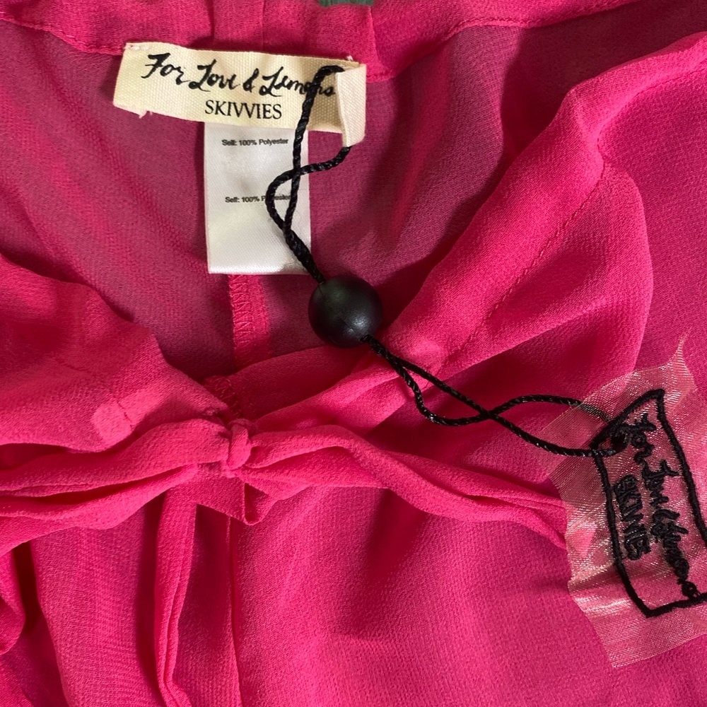 For Love and Lemons Lara Pink Sheer Skivvies Set (M) - Picture 6 of 12